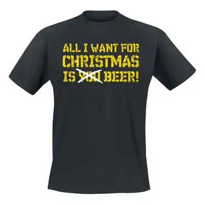 Alcohol & Party All I Want For Christmas Is Beer T-Shirt black