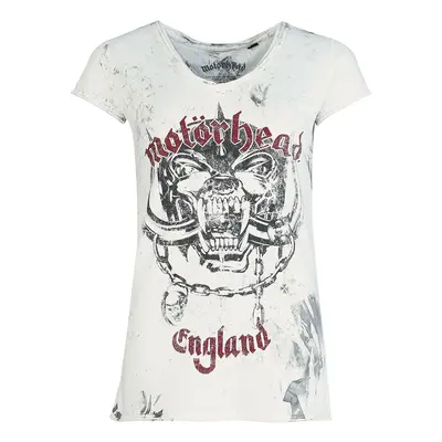 Motörhead Logo England T-Shirt white grey