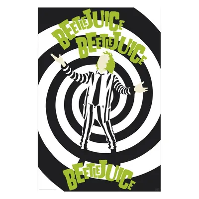 Beetlejuice Beetlejuice Poster black white green