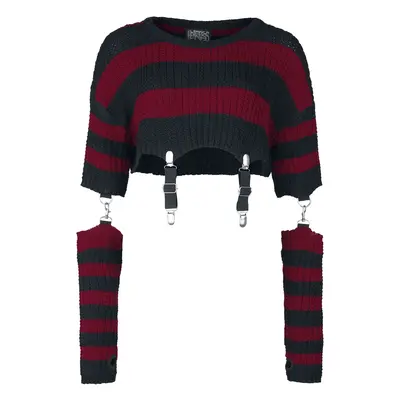 Heartless Isadora top Knit jumper black red