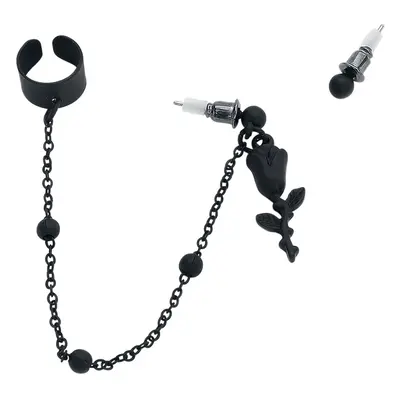 Black Premium by EMP Rose Earring Set black