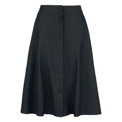 Banned Retro Book worm skirt Medium-length skirt black