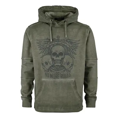 Rock Rebel by EMP Hooded Jumper with Prints Hooded sweater olive