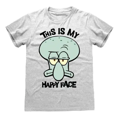 SpongeBob SquarePants My Happy Face T-Shirt mottled light grey