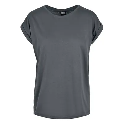 Urban Classics Ladies Extended Shoulder Tee T-Shirt charcoal