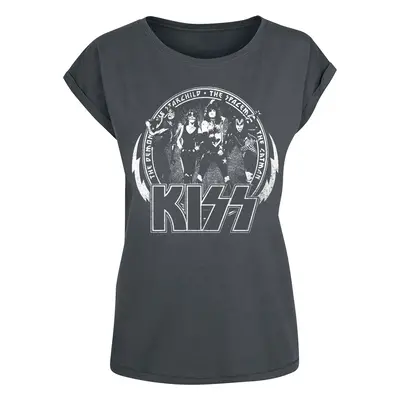 Kiss Vintage Circle T-Shirt charcoal