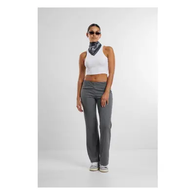 Urban Classics Ladies Rib Trousers Cloth Trousers mottled grey