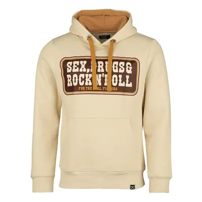 King Kerosin Rock 'N' Roll Hoodie Hooded sweater beige