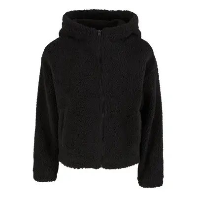 Urban Classics Ladies Short Hooded Sherpa Jacket Between-seasons Jacket black