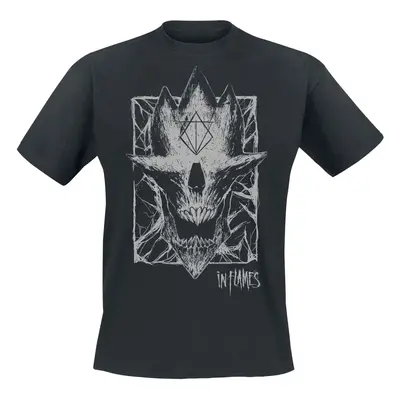 In Flames Jester Skull T-Shirt black