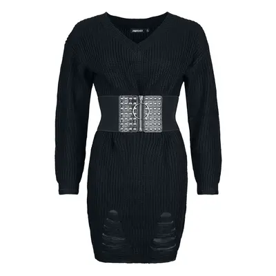 Jawbreaker Ripped Knitted Mini Dress Short dress black