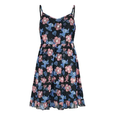 Lilo & Stitch Red And Blue Floral Short dress multicolour