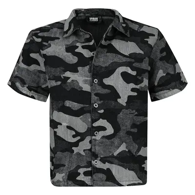 Urban Classics Laser Camo Printed Boxy Shirt Short-sleeved Shirt black camo