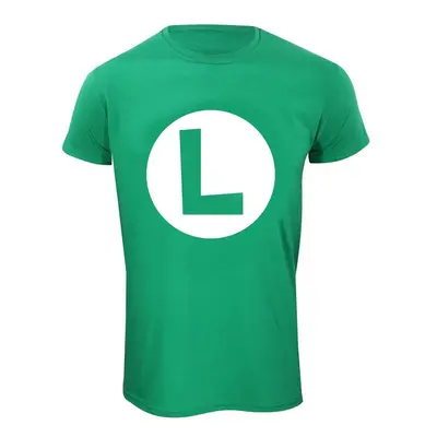 Super Mario Luigi badge T-Shirt green