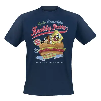 SpongeBob SquarePants Homestyle Krabby Patty T-Shirt navy