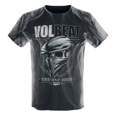 Volbeat Bandana Skull T-Shirt light grey black