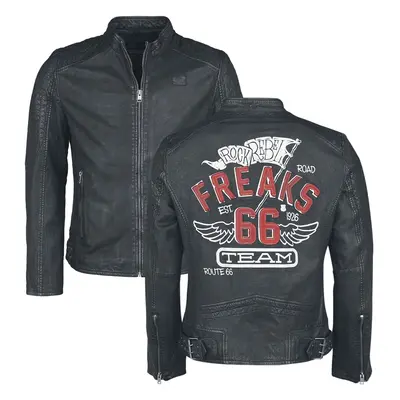 Rock Rebel by EMP Rock Rebel X Route 66 - Leather Jacket Leather Jacket black