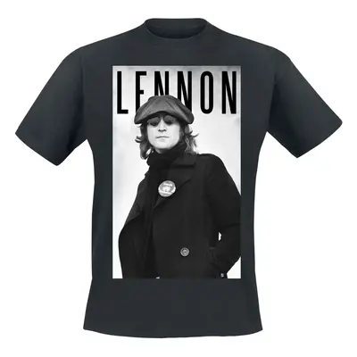 John Lennon Cabbie Portrait T-Shirt black