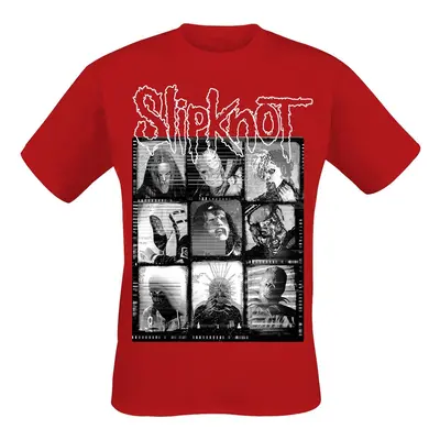 Slipknot Grid Photo T-Shirt red