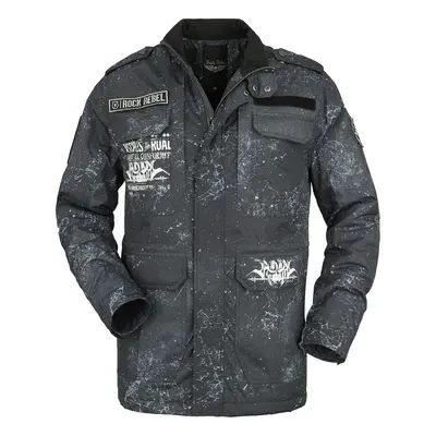 Rock Rebel by EMP Between-seasons jacket with various patches Between-seasons Jacket grey