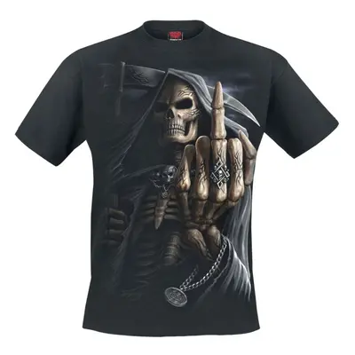 Spiral Bone Finger T-Shirt black