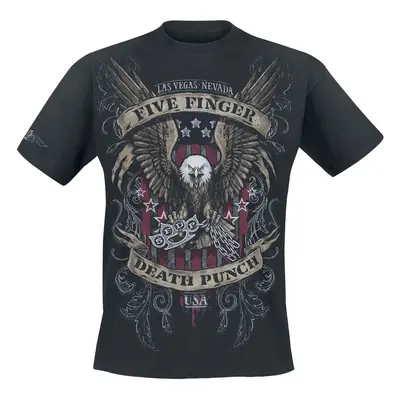 Five Finger Death Punch Eagle Color T-Shirt black