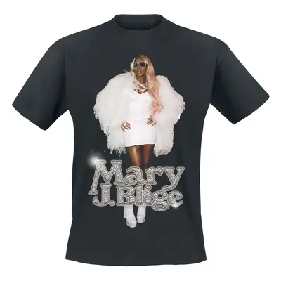 Mary J. Blige Photo Glossy T-Shirt black