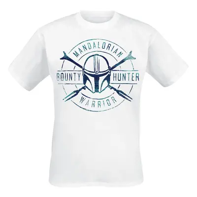 Star Wars The Mandalorian - Bounty Hunter Warrior T-Shirt white