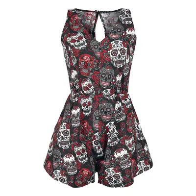 Rockabella Mortal Playsuit Jumpsuit black red