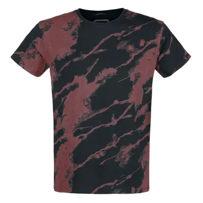 RED by EMP Batik T-Shirt T-Shirt black bordeaux