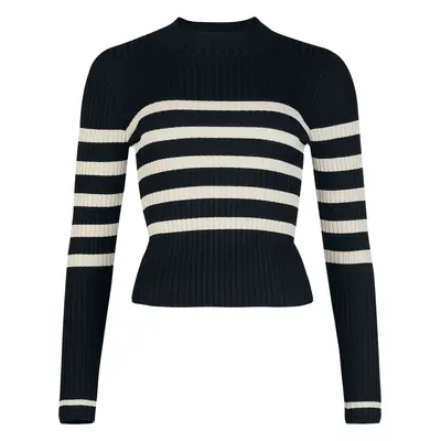 Noisy May Knitted Jumper Knit jumper black beige