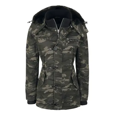 Rock Rebel by EMP She Rules Winter Jacket camouflage