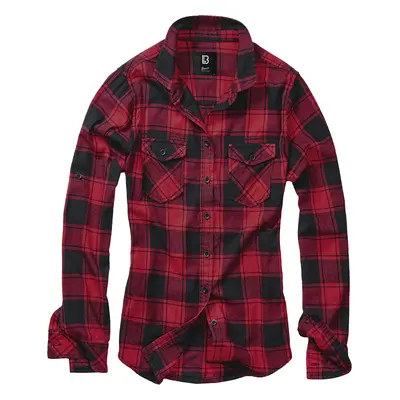 Brandit Amy Flannel Checkshirt Flanel Shirt black red