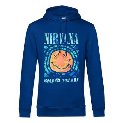 Nirvana Abstract Water Hooded sweater blue