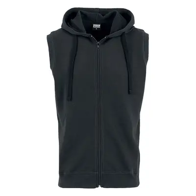 Urban Classics Sleeveless Terry Zip Hoodie Hooded zip black