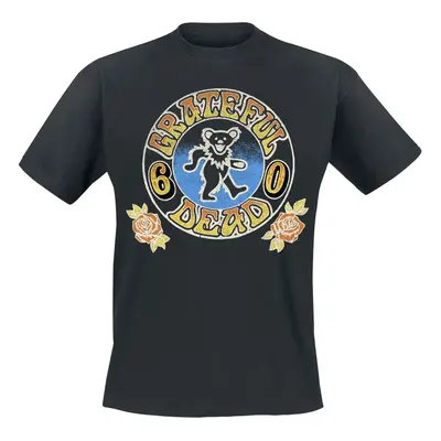 Grateful Dead Dancing Bear Roses T-Shirt black