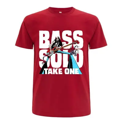 Metallica Bass Solo Cartoon T-Shirt red