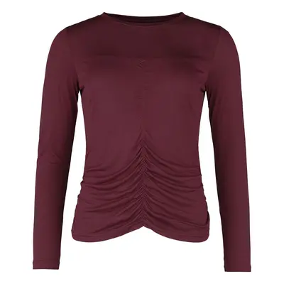 Black Premium by EMP Long sleeve with gathered sleeves Long-sleeve Shirt burgundy