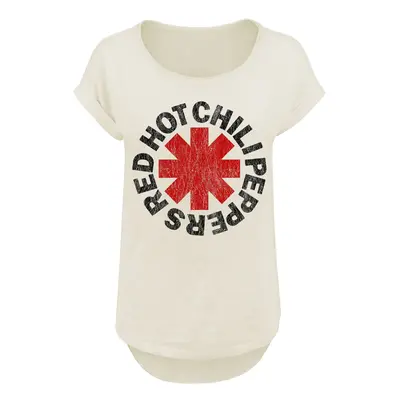 Red Hot Chili Peppers Distressed Logo T-Shirt beige