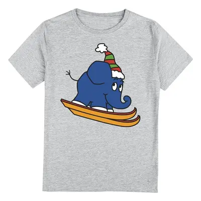 Die Sendung mit der Maus Elephant - winter sport - ski T-Shirt greying