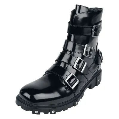 Gothicana by EMP Patent Leather Boots Biker Boot black