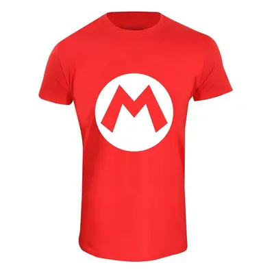 Super Mario Mario badge T-Shirt red