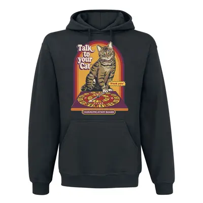 Steven Rhodes Talk to Your Cat Hooded sweater black