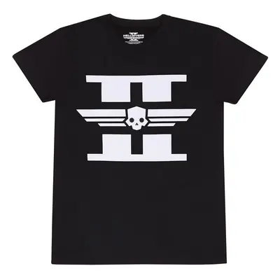 Helldivers 2 White Logo T-Shirt black