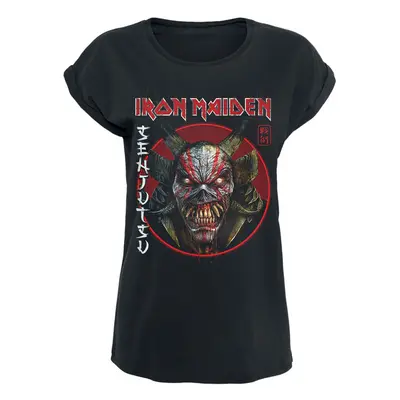 Iron Maiden Senjutsu Eddie Face Circle T-Shirt black