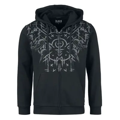 Black Premium by EMP Raven Skull Zipper Hoodie Hooded zip black