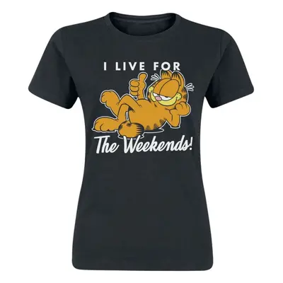 Garfield Live for the Weekend T-Shirt black