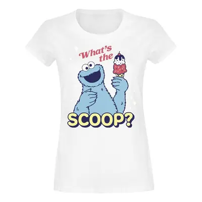 Sesame Street Cookie Monster - Scoop T-Shirt white