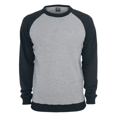 Urban Classics 2-Tone Raglan Crewneck Sweatshirt grey black