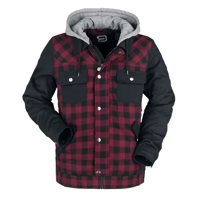 RED by EMP Black/Red Lumberjack Jacket with Black Sleeves Winter Jacket black red